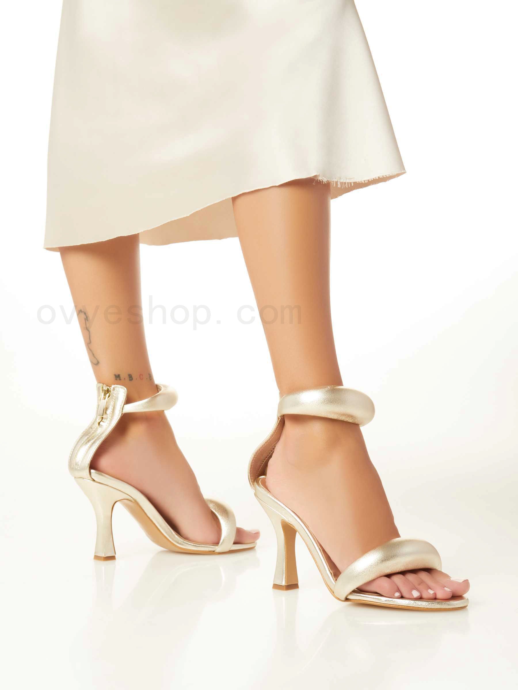 (image for) moda scarpe Leather Heel Sandal F0817885-0646